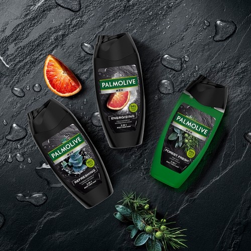 Miniaturka artykułu - #0 Palmolive MEN Energising Orzeźwiający żel pod prysznic dla mężczyzn 3w1, 500 ml