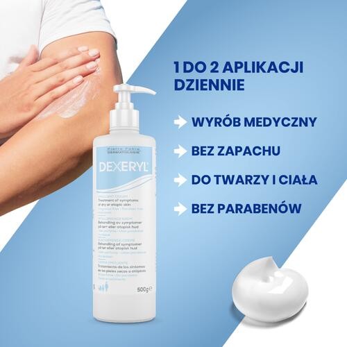 Miniaturka artykułu - #1 DEXERYL Emolient Krem sk&oacute;ra sucha i atopowa - od 1. dnia życia, 250g
