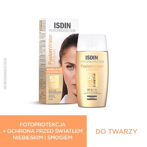 Miniaturka artykułu - #0 ISDIN Fusion Water Urban krem przeciwsłoneczny SPF30, 50ml