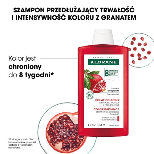 Miniaturka artykułu - #0 KLORANE Szampon z granatem, 400ml
