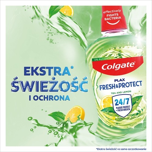 Miniaturka artykułu - #1 Colgate Plax Tea & Lemon Płyn do płukania jamy ustnej, 500 ml