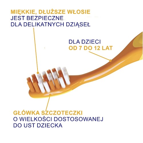 Zdjęcie produktu - 2 ELGYDIUM EMOJI JUNIOR szczoteczka do zęb&oacute;w dla dzieci w wieku 7-12 lat