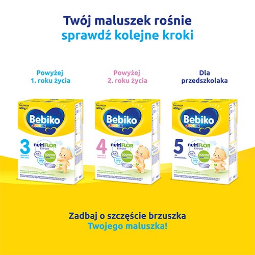 Zdjęcie produktu - 3 Bebiko 2 NUTRIflor Expert Mleko następne dla niemowląt powyżej 6. miesiąca życia, 600g
