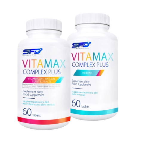Miniaturka artykułu - #0 SFD Vitamax Complex Plus Witaminy i Minerały, 60 tabletek + 60 tabletek