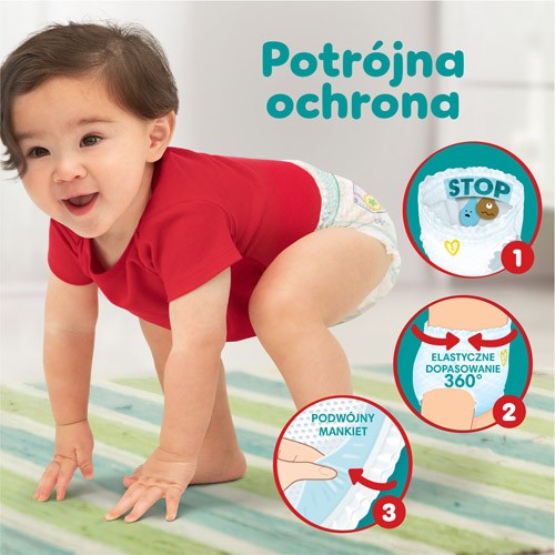 Zdjęcie produktu - 4 PAMPERS Pants Pieluchomajtki 6-11kg rozmiar 3, 204szt.