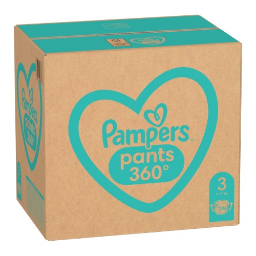 Zdjęcie produktu - 6 PAMPERS Pants Pieluchomajtki 6-11kg rozmiar 3, 204szt.