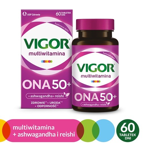 Miniaturka artykułu - #0 VIGOR Multiwitamina ONA 50+ 60tabl.