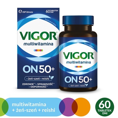 Miniaturka artykułu - #0 VIGOR Multiwitamina ON 50+, 60tabl.