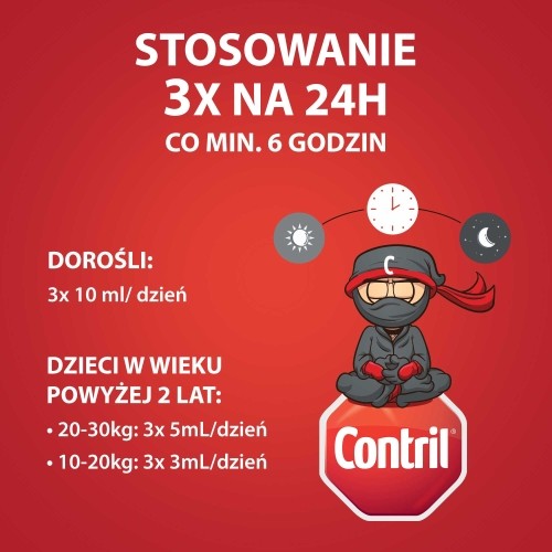 Zdjęcie produktu - 2 CONTRIL Lek w postaci syropu na uporczywy suchy kaszel - 120 ml