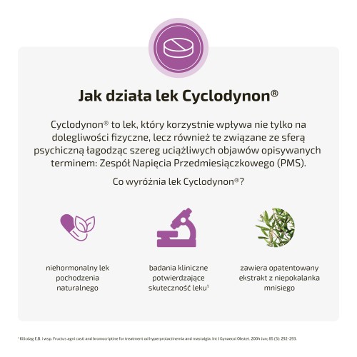Zdjęcie produktu - 3 BIONORICA Cyclodynon 20mg, 30 tabletek powlekanych
