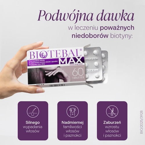 Miniaturka artykułu - #1 Zestaw Biotebal Max 10mg, 2 x 60tabl.