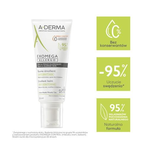 Miniaturka artykułu - #1 A-DERMA Exomega Allergo Balsam, 200ml