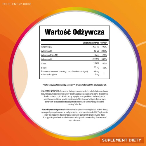 Zdjęcie produktu - 3 Centrum Immuno z ekstraktem z czarnego bzu, 60 kapsułek