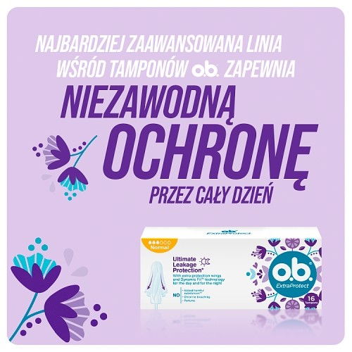 Zdjęcie produktu - 4 O.B ExtraProtect Tampony Normal, 16szt