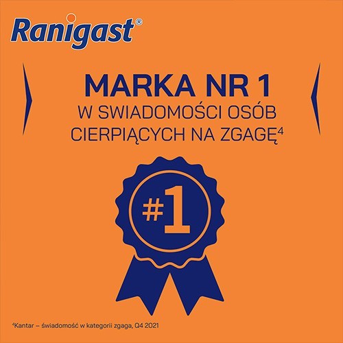 Zdjęcie produktu - 4 Ranigast Famotydyna 20mg, 30 tabletek