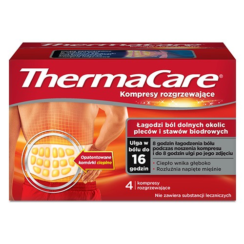 Zdjęcie produktu - 5 ThermaCare Kompresy rozgrzewające na dolne okolice plec&oacute;w i stawy biodrowe, 4 szt.