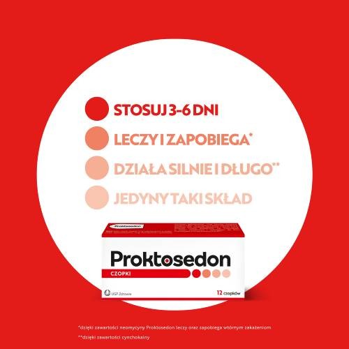 #2 – Proktosedon, 12 czopk&oacute;w - lek na hemoroidy