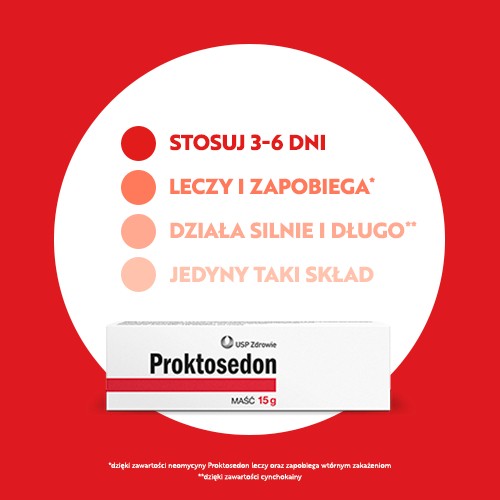 Zdjęcie produktu - 2 Proktosedon maść, 15 g - lek na hemoroidy
