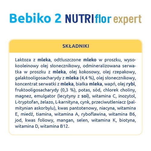 Zdjęcie produktu - 7 Zestaw Bebiko 2 NUTRIflor Expert Mleko następne dla niemowląt powyżej 6. miesiąca życia, 4x600g