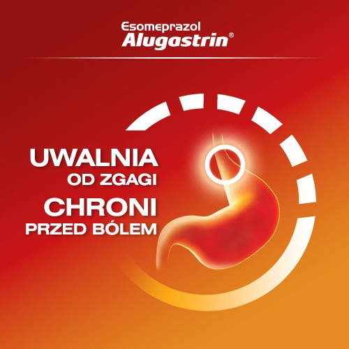 Zdjęcie produktu - 2 Esomeprazol Alugastrin 20 mg, 14 kaps.