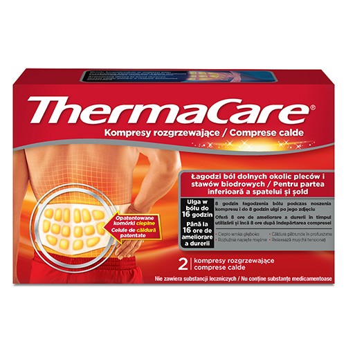Zdjęcie produktu - 5 ThermaCare Kompresy rozgrzewające na dolne okolice plec&oacute;w i stawy biodrowe, 2 szt.