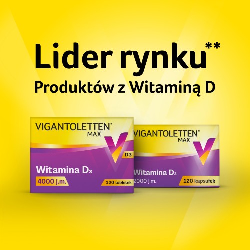 Zdjęcie produktu - 3  Vigantoletten Max 4000 j.m., 120 tabl. - suplement diety z witaminą D3