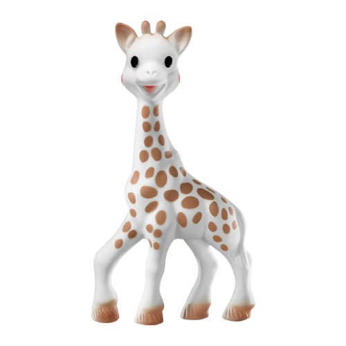 Miniaturka artykułu - #1 Żyrafa Sophie (Sophie La Girafe) Zestaw prezentowy: Gryzak Żyrafa Sophie + książeczka + fioletowa grzechotka