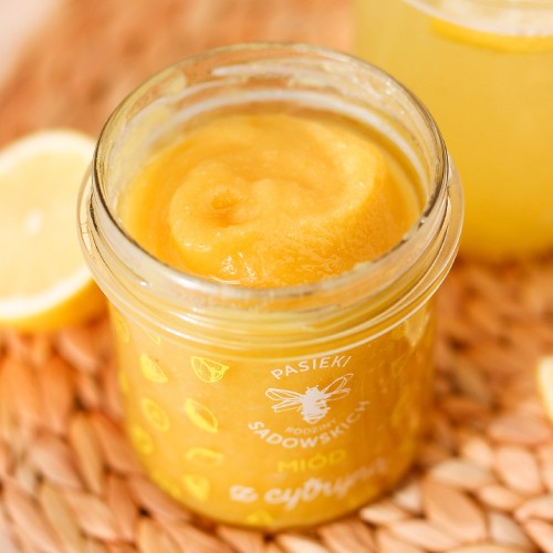 Zdjęcie produktu - 0 PASIEKI RODZINY SADOWSKICH Mi&oacute;d z cytryną, 1150g