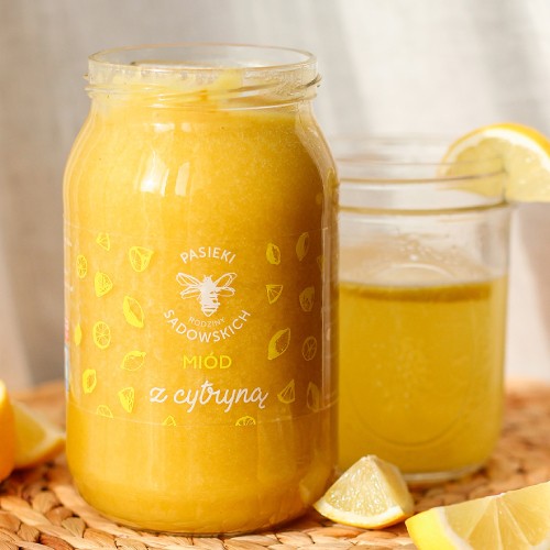 Zdjęcie produktu - 1 PASIEKI RODZINY SADOWSKICH Mi&oacute;d z cytryną, 1150g
