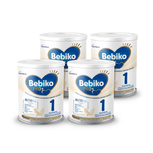 Miniaturka artykułu - #0 Zestaw Bebiko Pro+ 1 Mleko początkowe od urodzenia, 4x 700g