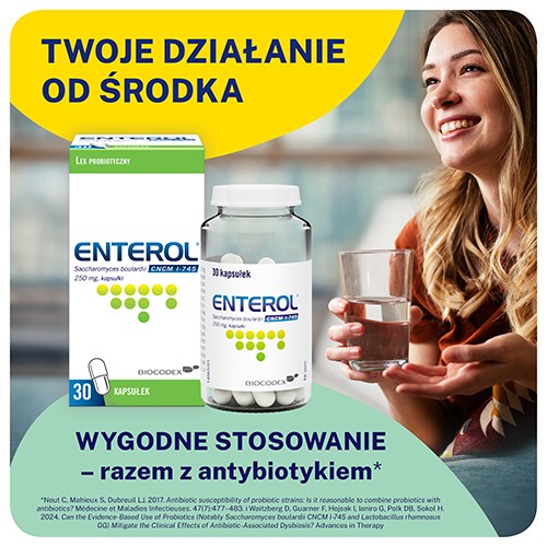 Miniaturka artykułu - #0 ENTEROL 250mg, 30kaps.