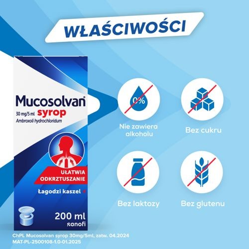 Zdjęcie produktu - 3 Zestaw MUCOSOLVAN Syrop, 200ml + MUCOSOLVAN Mini Syrop, 100ml
