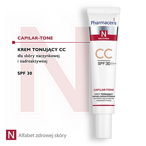Miniaturka artykułu - #0 PHARMACERIS N CAPILAR-TONE Krem tonujący CC SPF30, 40ml