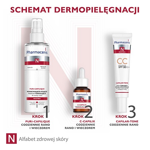 Zdjęcie produktu - 4 PHARMACERIS N CAPILAR-TONE Krem tonujący CC SPF30, 40ml