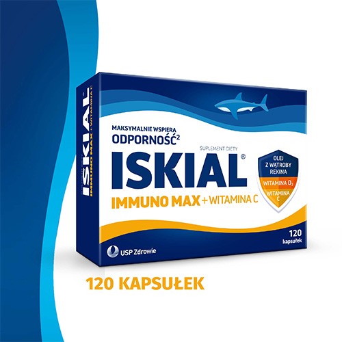 Miniaturka artykułu - #0 Iskial Immuno Max + witamina C, 120 kaps.