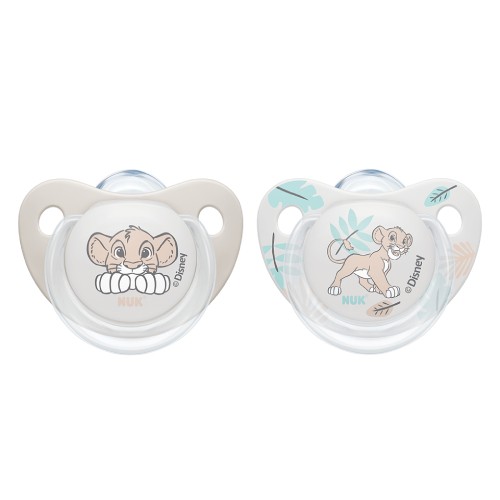 Miniaturka artykułu - #0 NUK Smoczek uspokajający silikonowy 0-6m Kr&oacute;l Lew, 2szt.