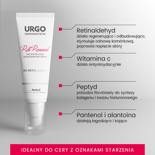 Zdjęcie produktu - 2 URGO DERMOESTETIC RetiRenewal Krem odbudowująco-odmładzający 6% RETI-C, 45ml