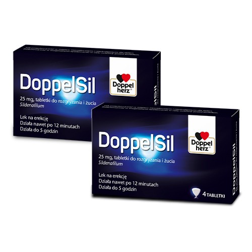 Miniaturka artykułu - #0  Zestaw DOPPELSIL 25mg, 2 x 4 tabl. do rozgryzania i żucia