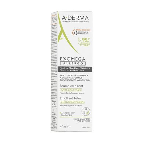 Miniaturka artykułu - #0 A-DERMA Exomega Allergo Emollient Balm Balsam, 40ml