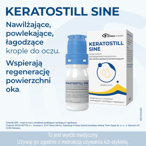 Miniaturka artykułu - #1 KERATOSTILL Sine krople do oczu, 10ml