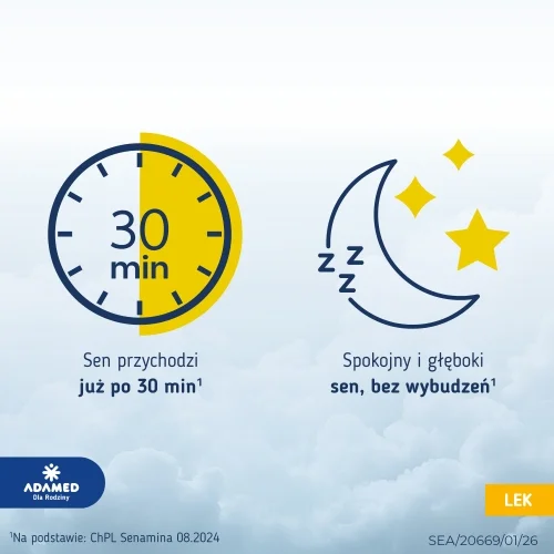 #2 – Senamina 12,5 mg - Lek pomagający w zasypianiu,14 tabletek