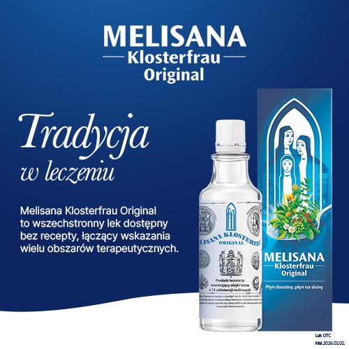 Miniaturka artykułu - #1 Melisana Klosterfrau Original Płyn doustny, płyn na sk&oacute;rę, 235 ml