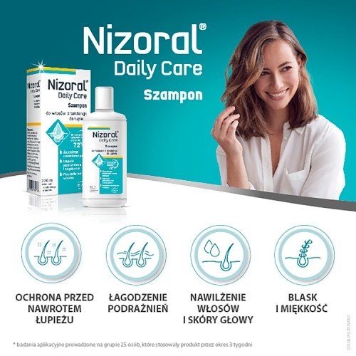 Miniaturka artykułu - #1 Nizoral Daily Care szampon zapobiega nawrotom łupieżu, 200 ml