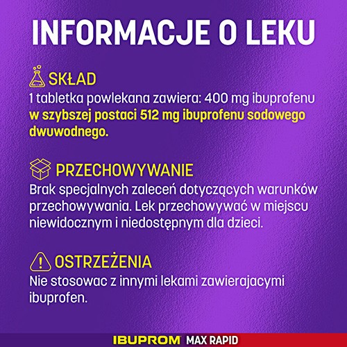 Miniaturka artykułu - #1 IBUPROM MAX RAPID, 24 tabl.