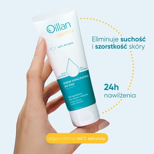 Miniaturka artykułu - #1 OILLAN Derm+ Krem-Koncentrat do rąk od 1. dni życia, 75ml