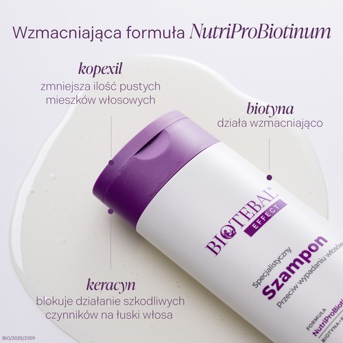Miniaturka artykułu - #1 BIOTEBAL EFFECT Specjalistyczny szampon przeciw wypadaniu włos&oacute;w, 200 ml