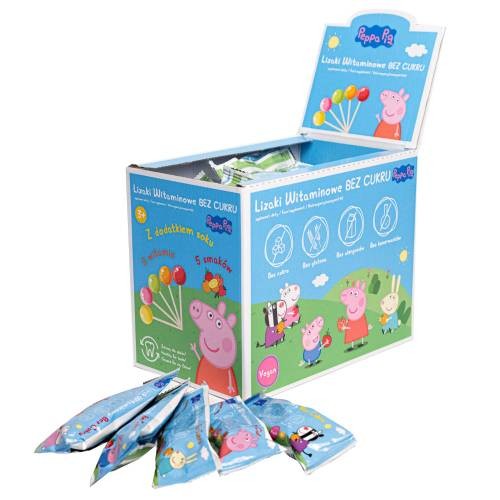 Miniaturka artykułu - #0 DOMOWA APTECZKA Vitamin Lollipops Peppa Pig Lizak malinowy, 1 szt.