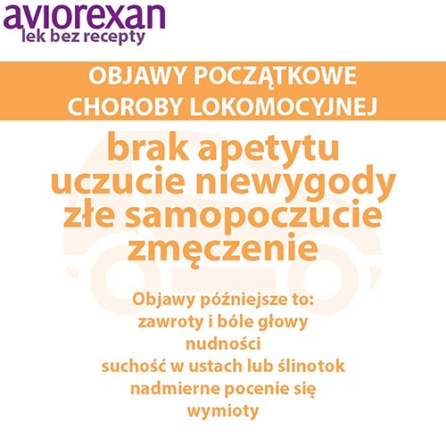 Miniaturka artykułu - #0 Aviorexan, Lek przeciwwymiotny i na chorobę lokomocyjną, 10 tabletek