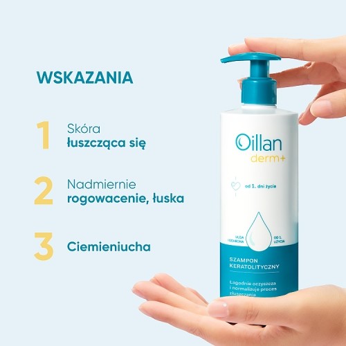 Miniaturka artykułu - #1 OILLAN Derm+ Szampon keratolityczny, 180ml