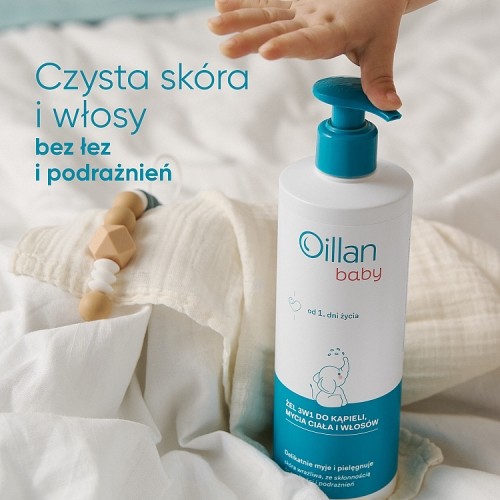 Zdjęcie produktu - 4 OILLAN BABY - żel do mycia ciała i włos&oacute;w 3w1 od 1. dnia życia, 400ml